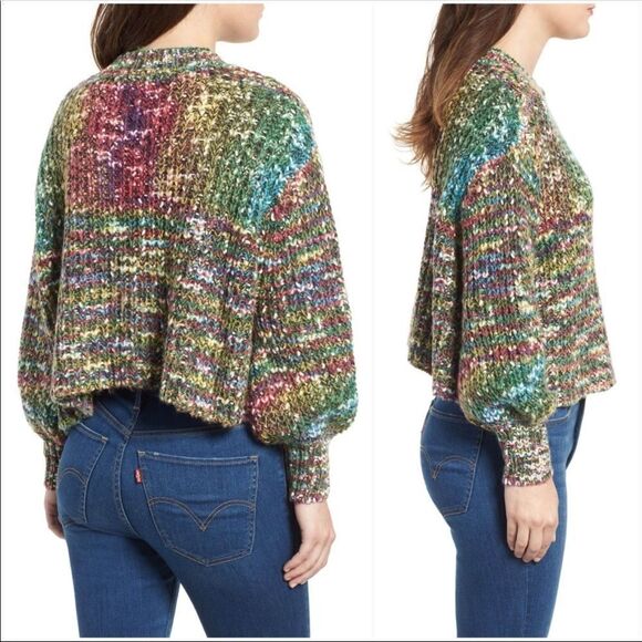 CodeXMode Blouson Sleeve Crop Sweater Size XS - Picture 8 of 8